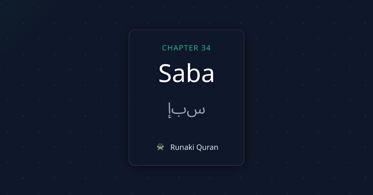 Surah Saba (سبإ) - Runaki Quran | Runaki Quran